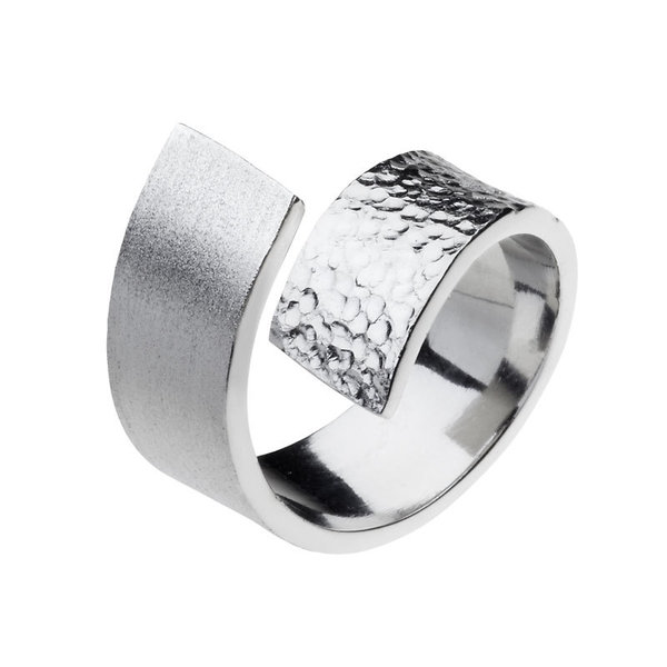 Silber-Ring passend zu Motiv "Quadrat" rhodiniert